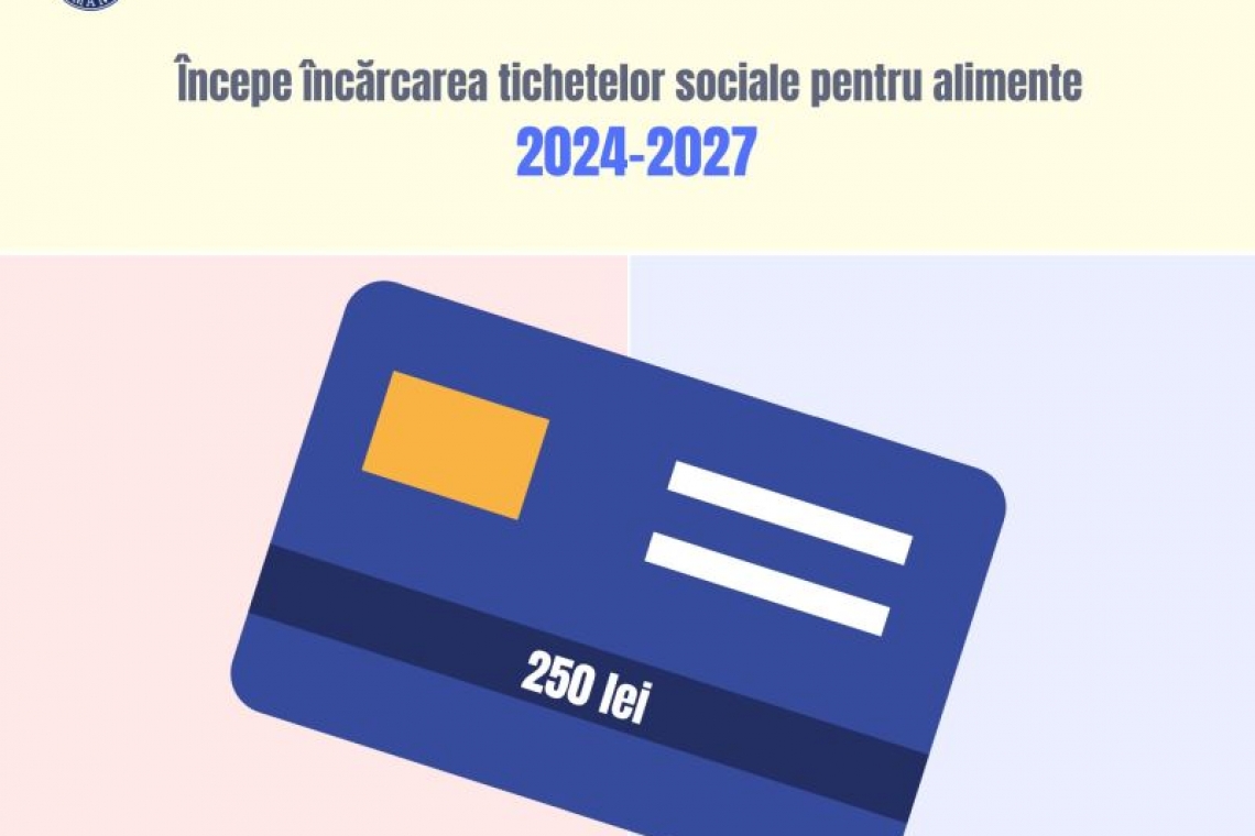 MIPE demarează prima încărcare a tichetelor sociale pentru alimente, din perioada 2024 - 2027