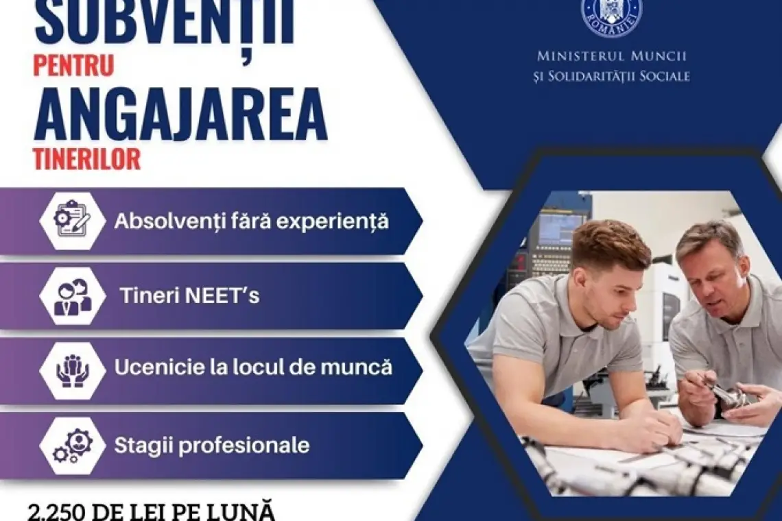 Sprijin pentru firmele care angajează tineri