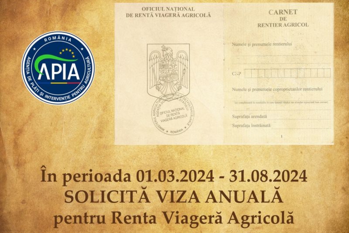 APIA vizează carnetele de rentă viageră agricolă