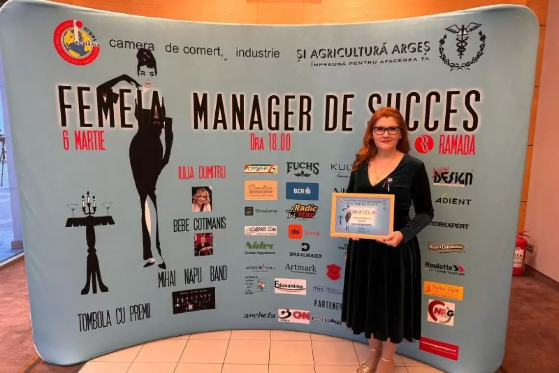 ADR Sud Muntenia | Andreea Mirela Tache, premiată în cadrul Galei „Femeia – manager de succes”