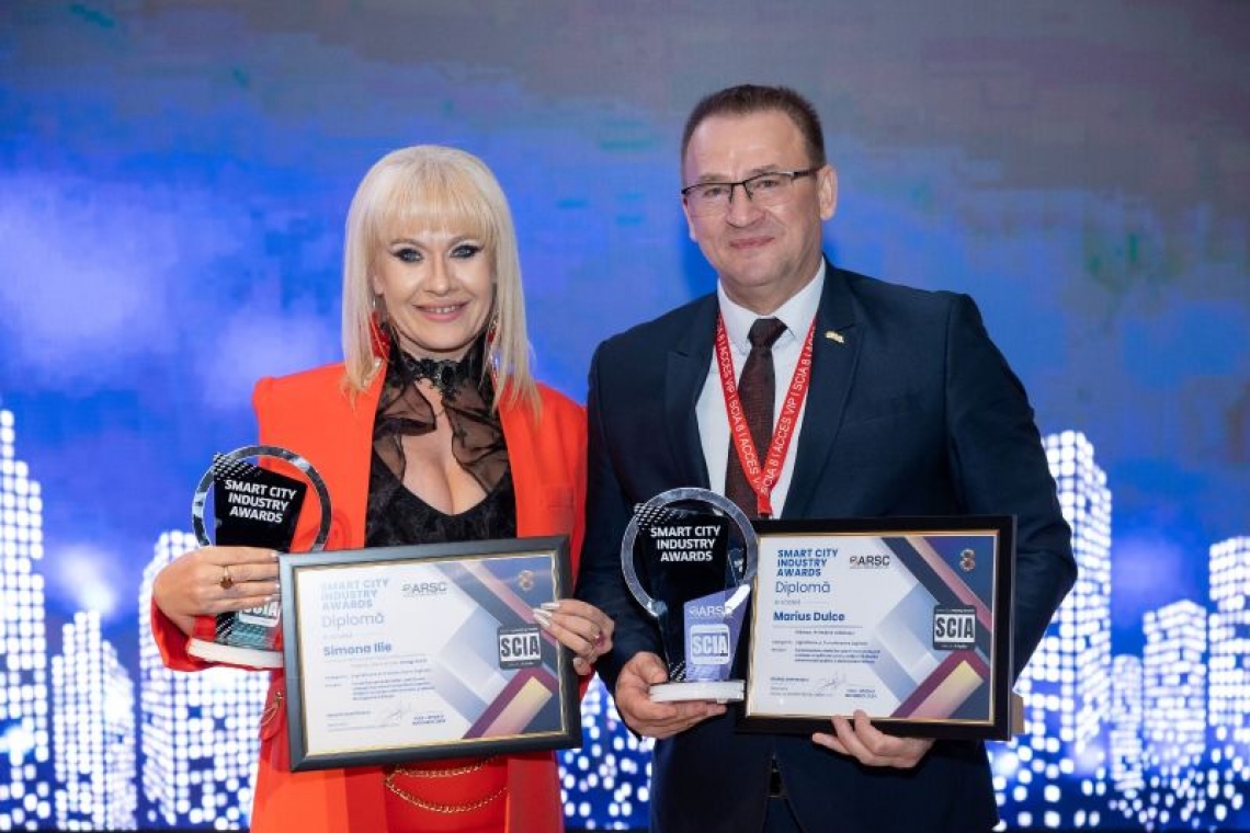 Parteneriat de succes: Primăria Municipiului Călărași și Integrisoft Solutions, premiate la Gala Smart City Industry Awards 2024