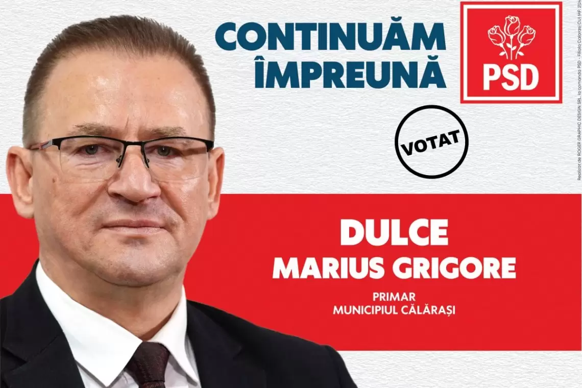 Marius Dulce: Echipa PSD a demonstrat în toată această perioadă că dezvoltarea Călărașiului nu e doar un simplu deziderat