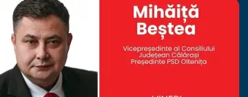 Mihăiță Beștea, mesaj pentru oltenițeni: Aștept să ne întâlnim, să schimbăm idei și să construim împreună viitorul comunității noastre