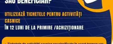 Tichetele de activități casnice pot fi valorificate în termen de 12 luni de la achiziționare sau de la primire