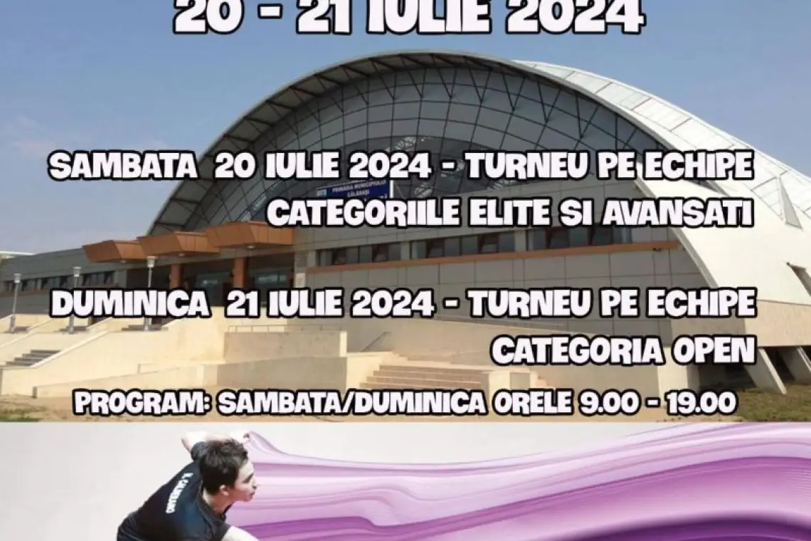 Călărașiul va găzdui primul turneu național de tenis de masă: 20 – 21 iulie 2024