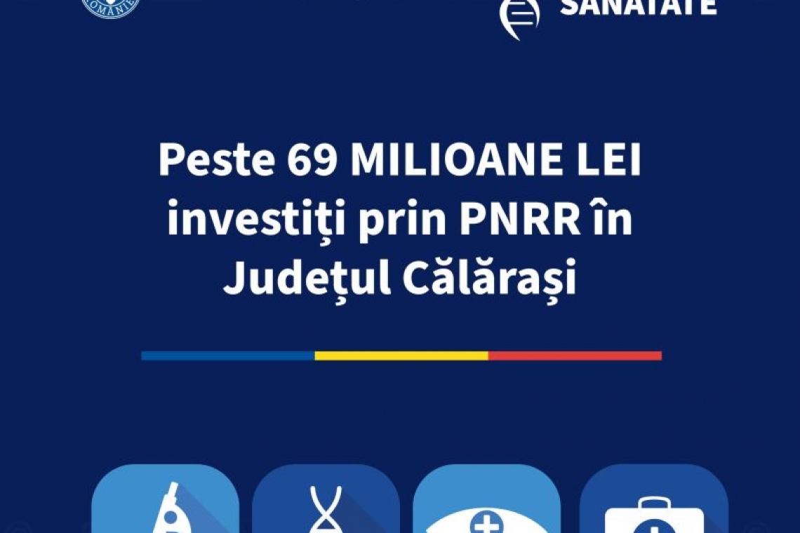 Mihăiță Beștea: Călărașiul va beneficia de investiții PNRR de peste 69 de milioane de lei pentru modernizarea și extinderea infrastructurii medicale