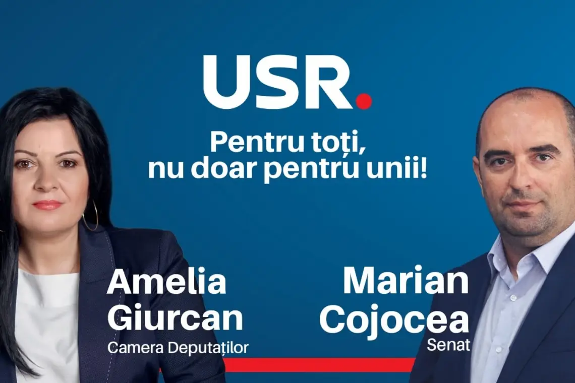 USR Călărași | Amelia Giurcan și Marian Cojocea deschid listele la parlamentare