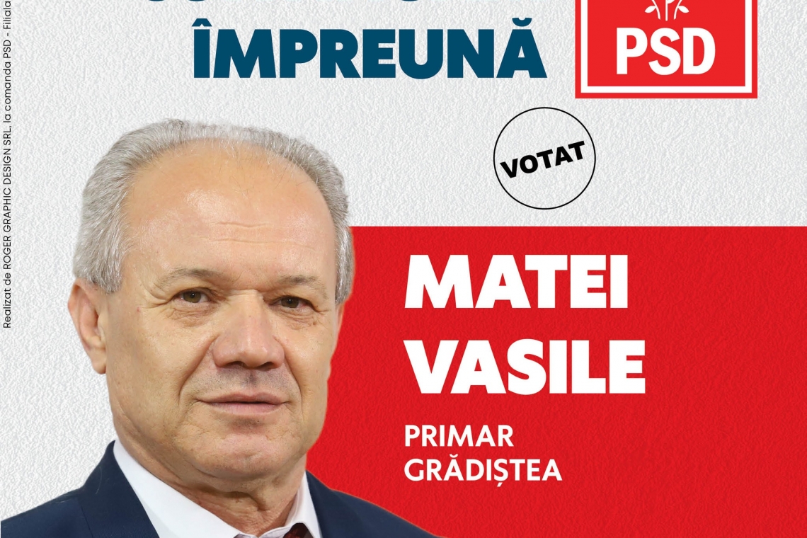 Grădiștea | Mandatul de primar al lui Vasile Matei, validat de instanță