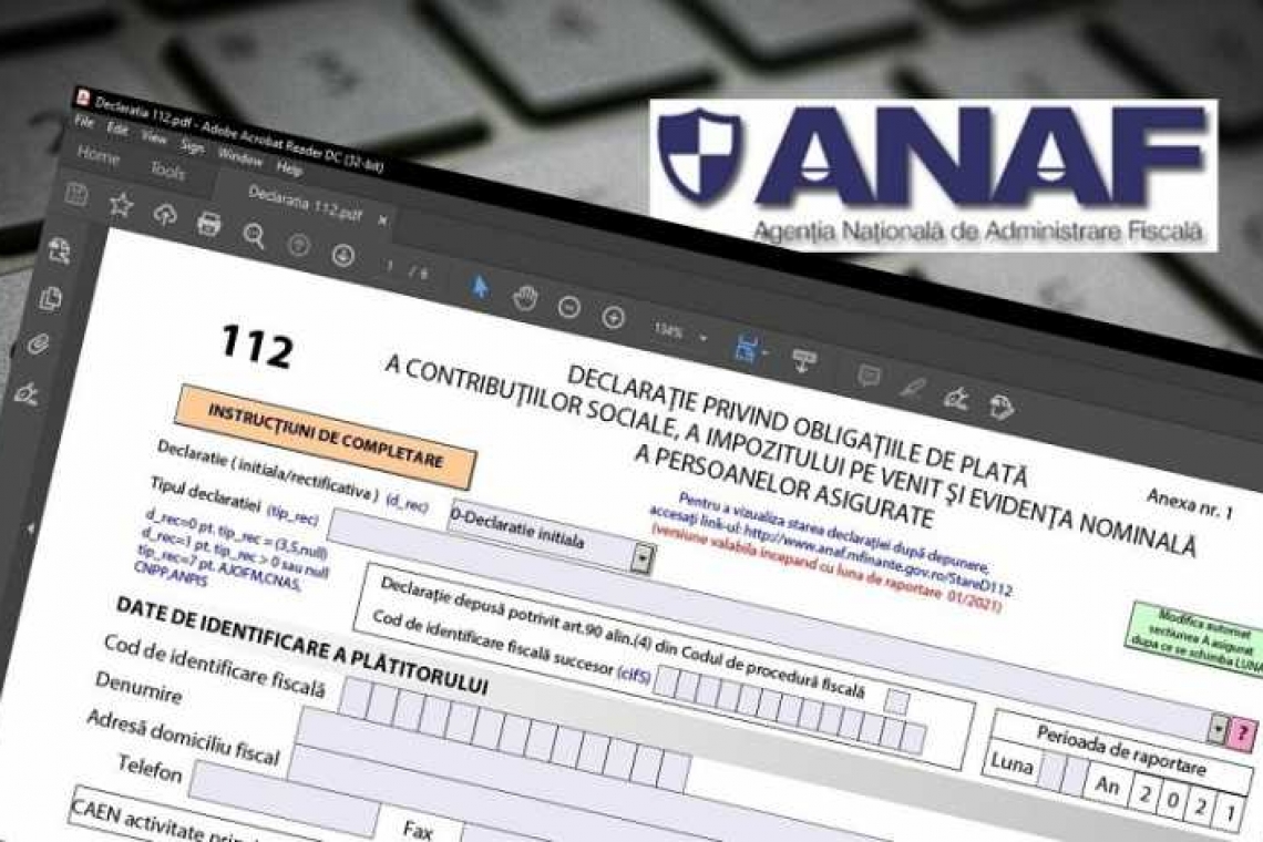 S-a aprobat noul model şi conţinut al formularului 112