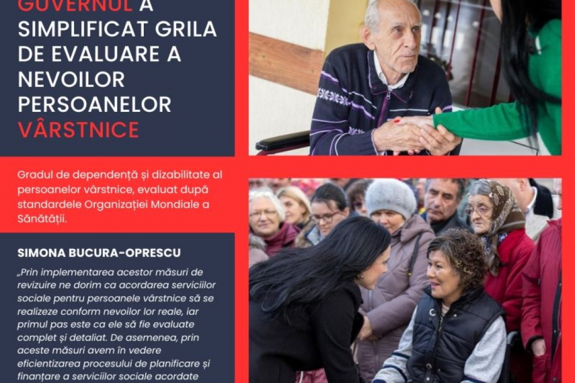 Grila naţională de evaluare a nevoilor persoanelor vârstnice a fost revizuită după 24 de ani