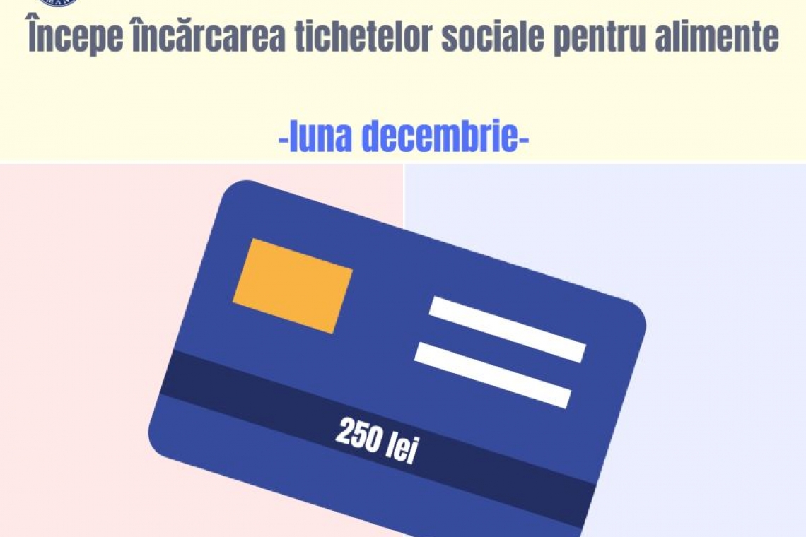 2,6 milioane de români vor beneficia în luna decembrie de o nouă tranșă de 250 de lei pentru alimente