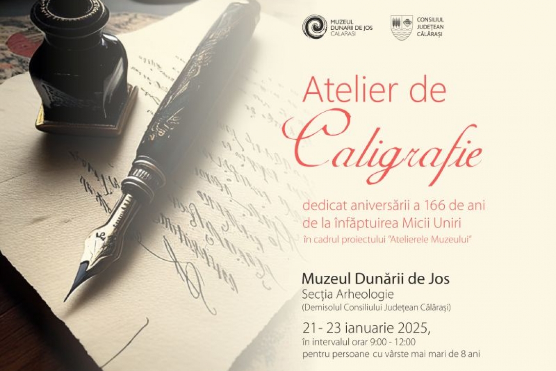 MDJ | Atelier de caligrafie: 21 – 23 ianuarie 2025
