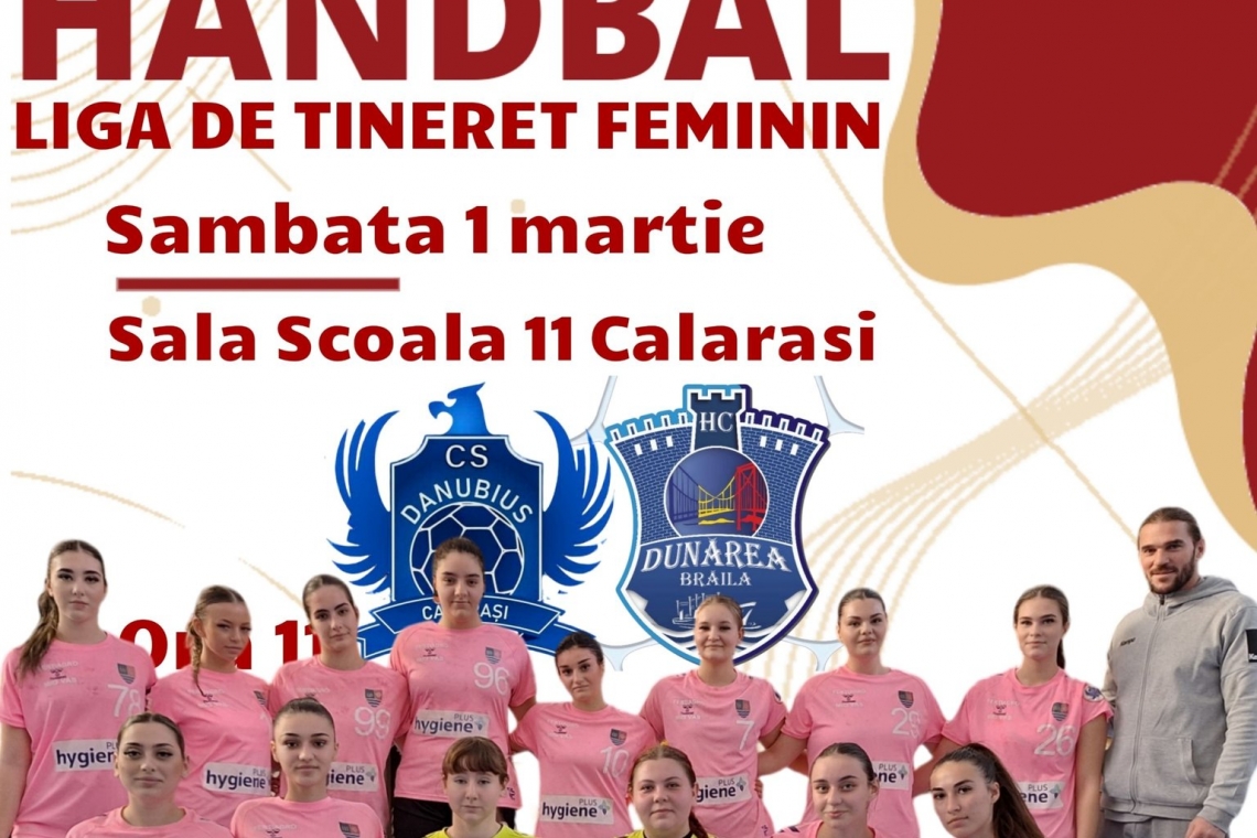Handbal (F) | CS Danubius Călărași – HC Dunărea Brăila, sâmbătă, 1 martie, ora 11.00