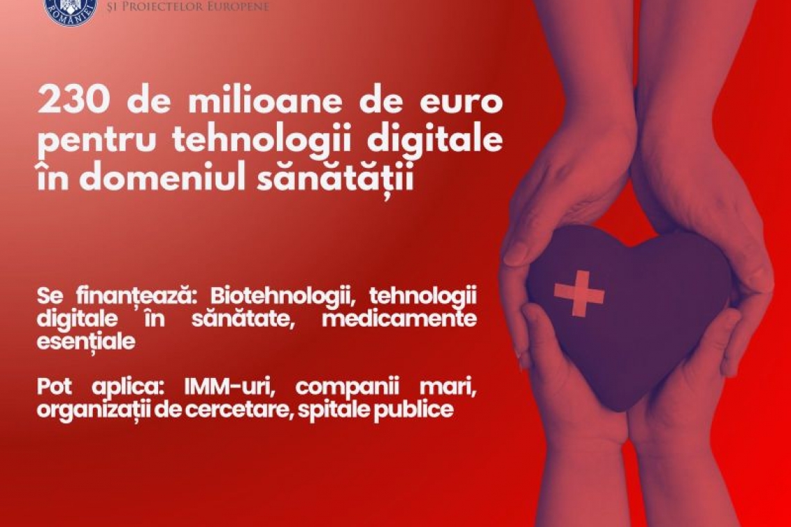 230 de milioane de euro, bani europeni pentru a revoluționa serviciile medicale