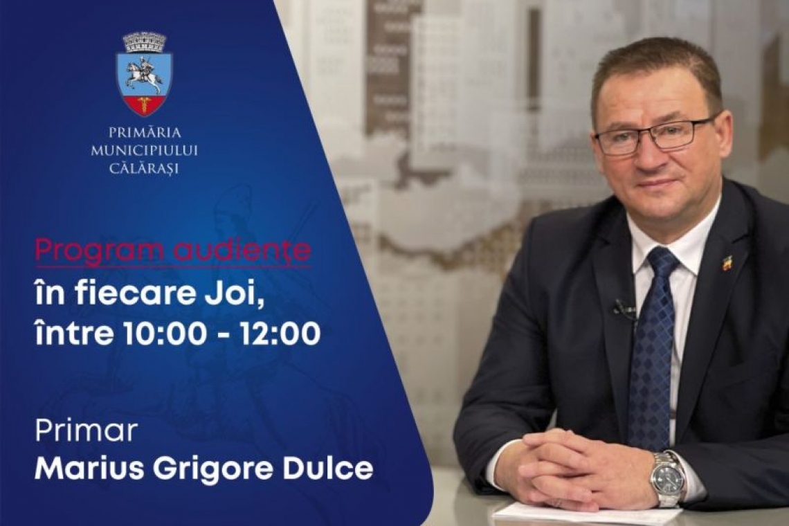 Primăria Călărași | Programul de audiențe cu publicul