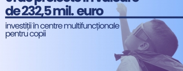 Proiecte în valoare de 232,5 milioane euro, selectate pentru centre multifuncționale dedicate copiilor. Pe listă figurează și comuna Alexandru Odobescu