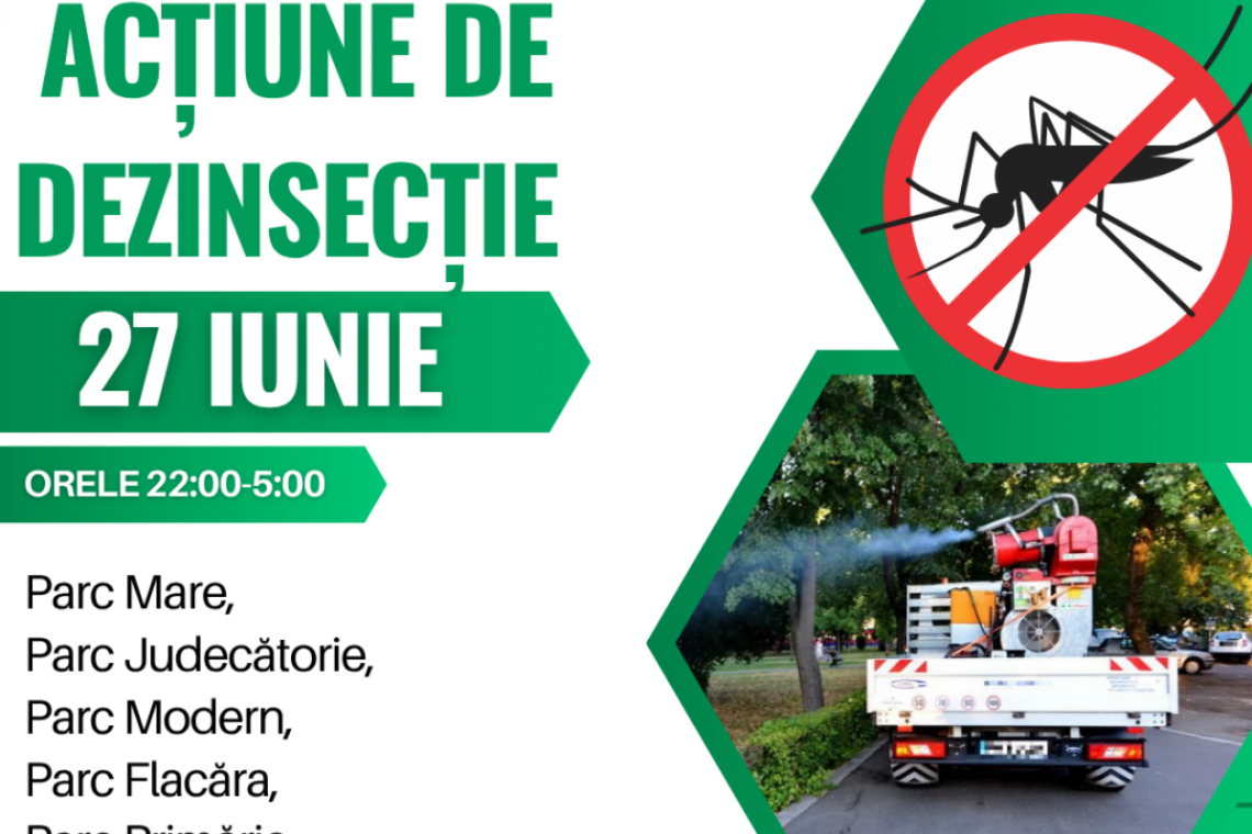 Acțiune de dezinsecție în parcurile din Oltenița