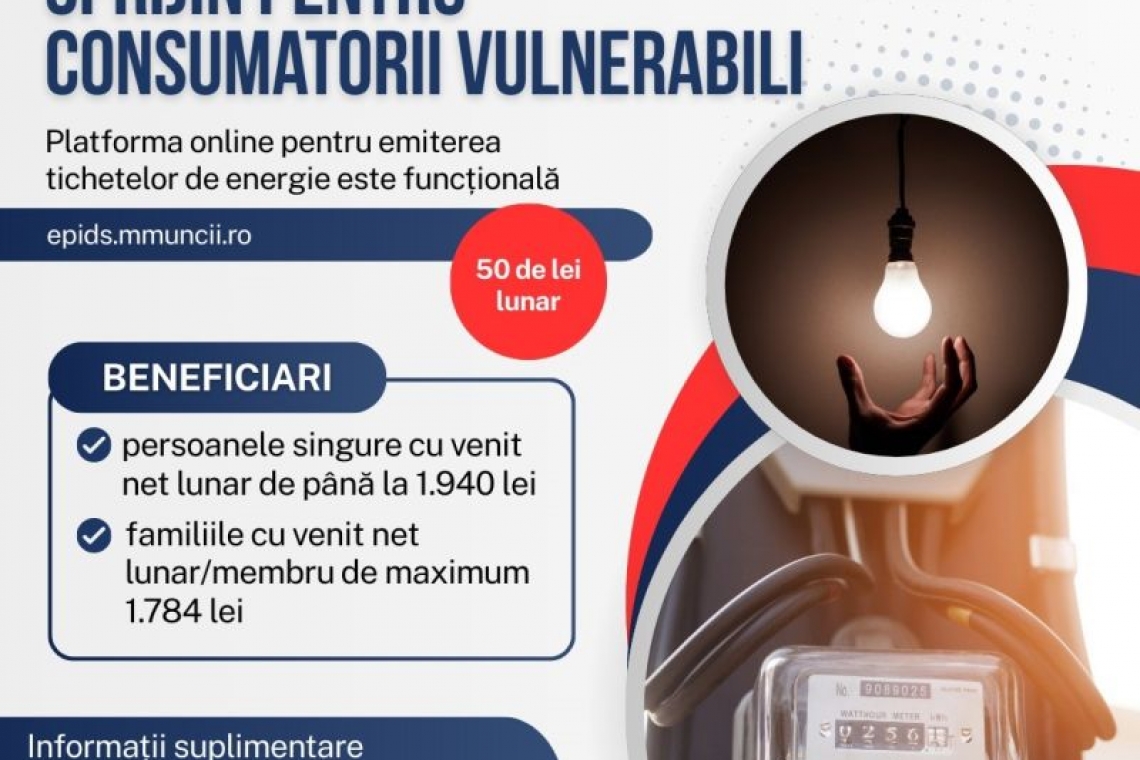 Platforma electronică EPIDS pentru acordarea tichetului de energie este funcțională