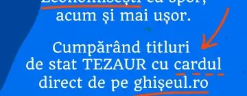 MF | Investiții sigure și avantajoase: Noua ediție TEZAUR aduce dobânzi neimpozabile de până la 7,85% 