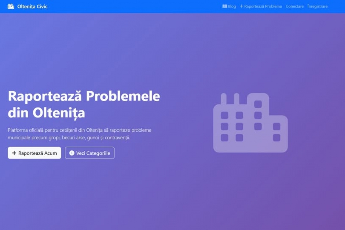 Primăria Municipiului Oltenița a lansat platforma „Oltenița Civic” – un nou mod de comunicare directă cu cetățenii