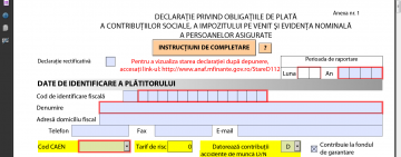 Informare privind formularul 212 actualizat “Declaraţie unică privind impozitul pe venit şi contribuţiile sociale datorate de persoanele fizice”