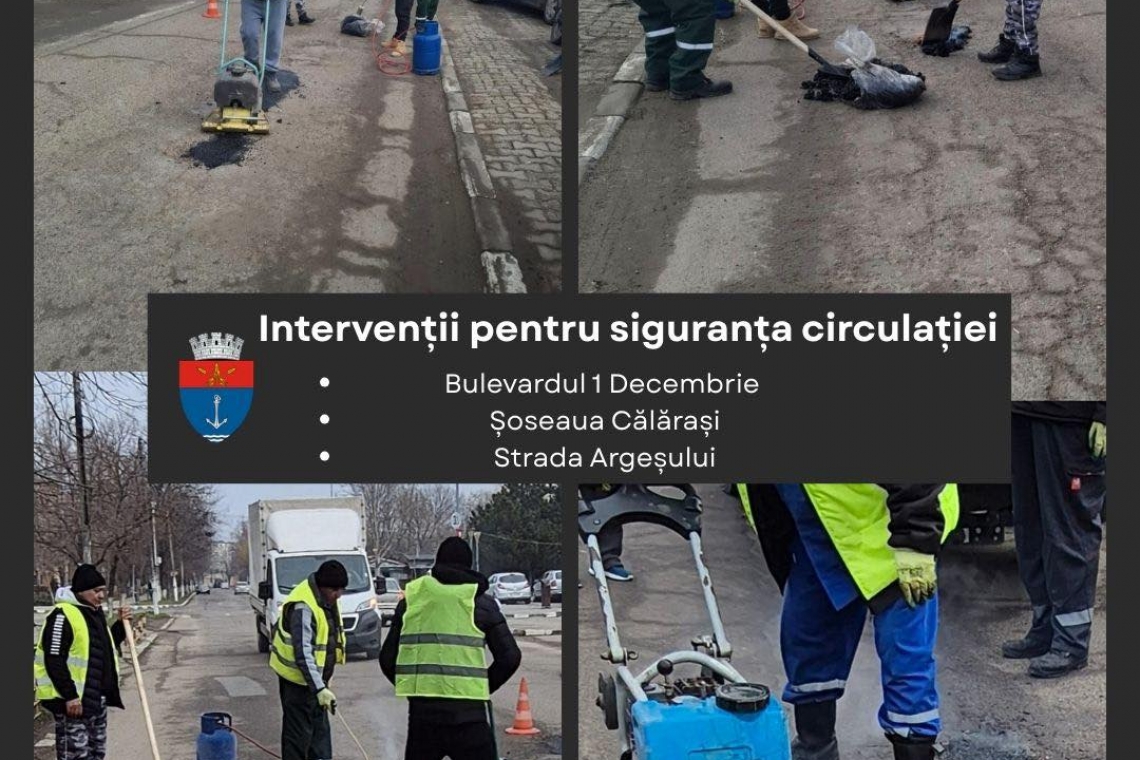 Oltenița | Primăria a demarat lucrări de remediere a străzilor