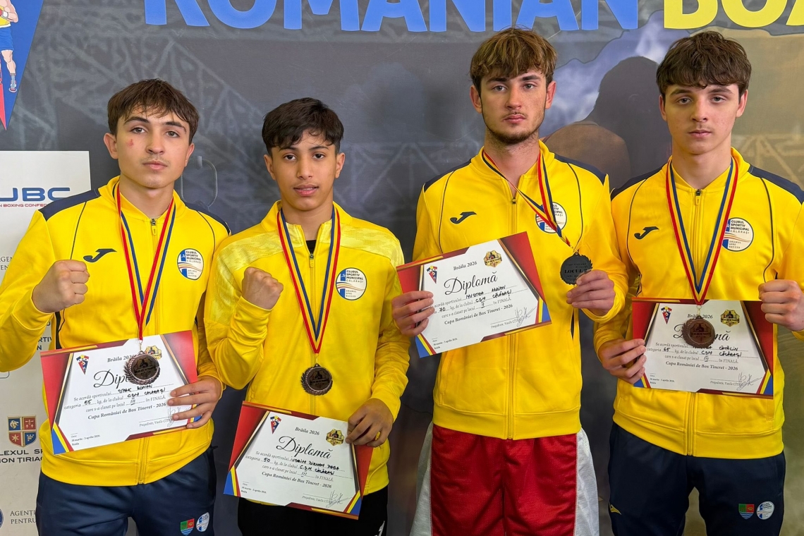 CSM Călărași | Patru medalii din patru posibile pentru tinerii boxeri la Cupa României pentru Tineret