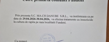 Primăria Fundeni | Anunț important pentru apicultori 