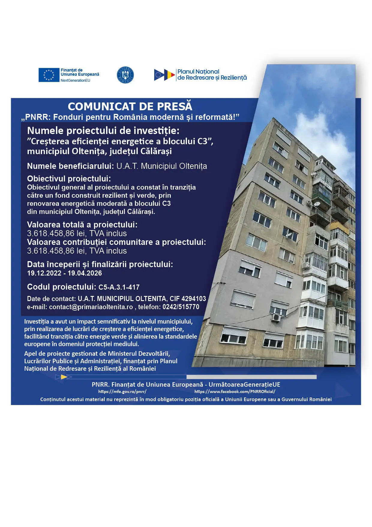 Comunicat presa online inchidere PNRR C3