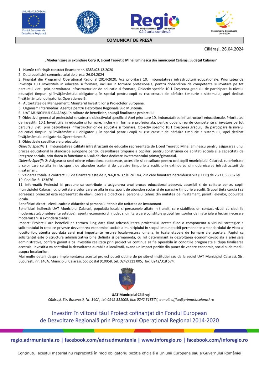comunicatpresafinalizareproiectcorpB