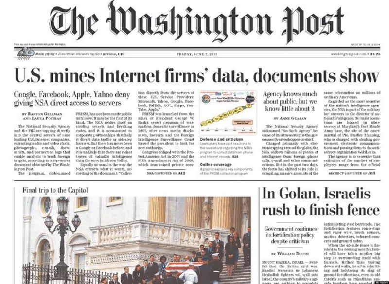 o WASHINGTON POST PRISM facebook