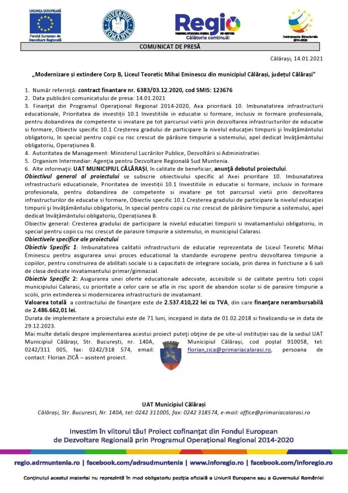 comunicateminescu14ianuarie