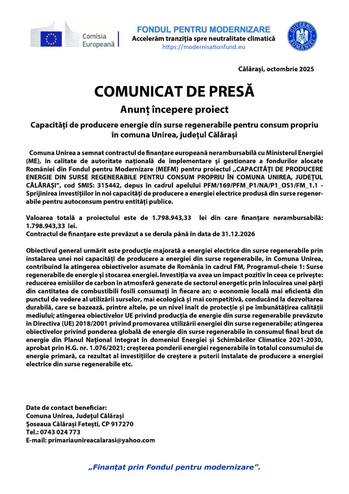 fotocomunicatincepereproiect
