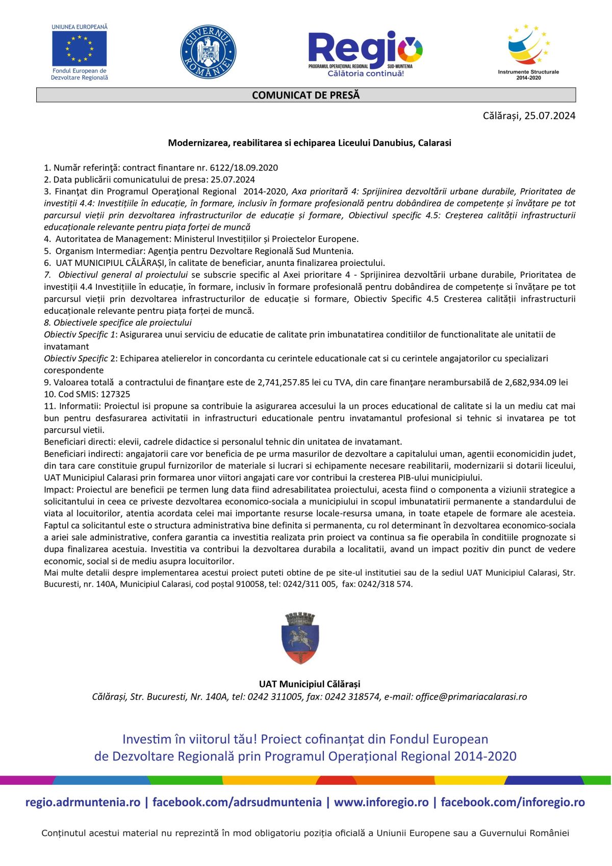 comunicatpresadanubiusproiect